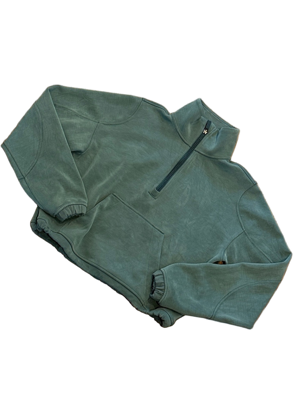 Lululemon Brushed Softstreme Half Zip in Storm Teal | Sized 2 (Oversized) - Picture 4 of 5
